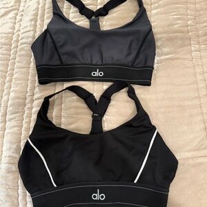 Alo Yoga Sports Bra set in Black and Gray size M